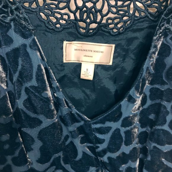 Moulinette Soeurs Velvet Matilija Burnout Dress 8 - Picture 3 of 3